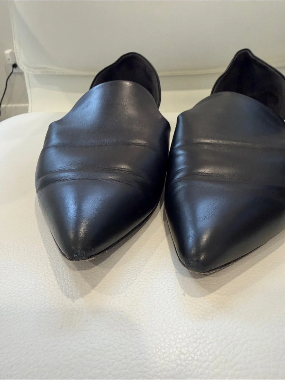 Vince Damris Black Siviglia Calf Flats Size 10